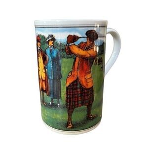Vintage Dunoon Golf Stoneware Mug made in Scotland